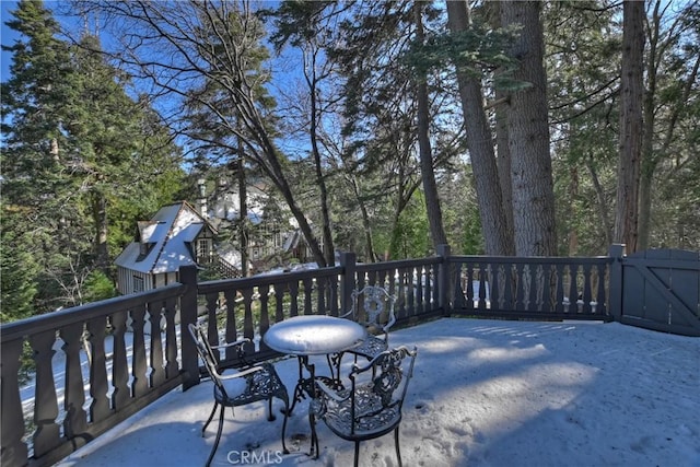 29223 Pigeon Hawk Ln, Lake Arrowhead, CA 92352 - view of wooden deck