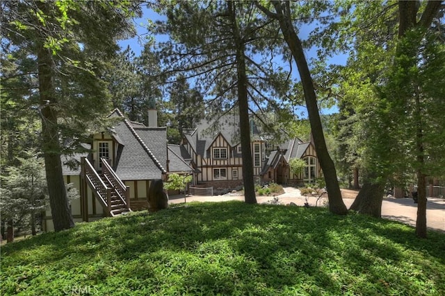 29223 Pigeon Hawk Ln, Lake Arrowhead, CA 92352 - view of yard featuring stairway