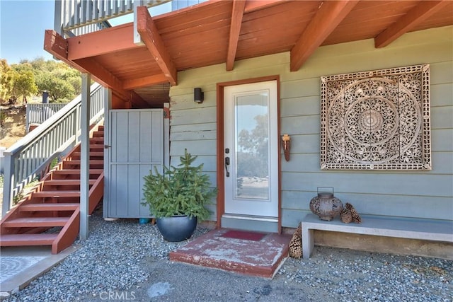 view of doorway to property