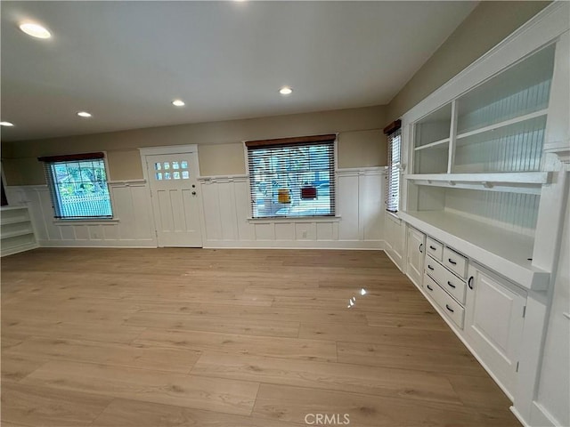 interior space with light wood-type flooring