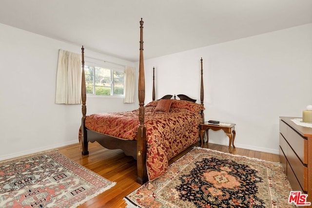 bedroom featuring light hardwood / wood-style flooring