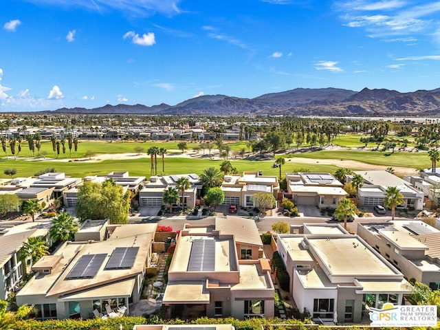 aerial view featuring a mountain view