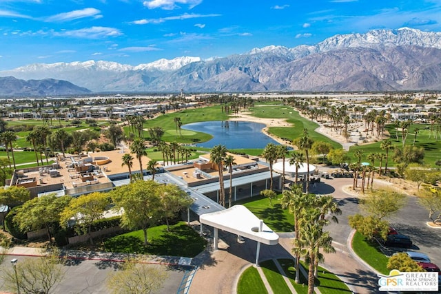 bird's eye view featuring a mountain view