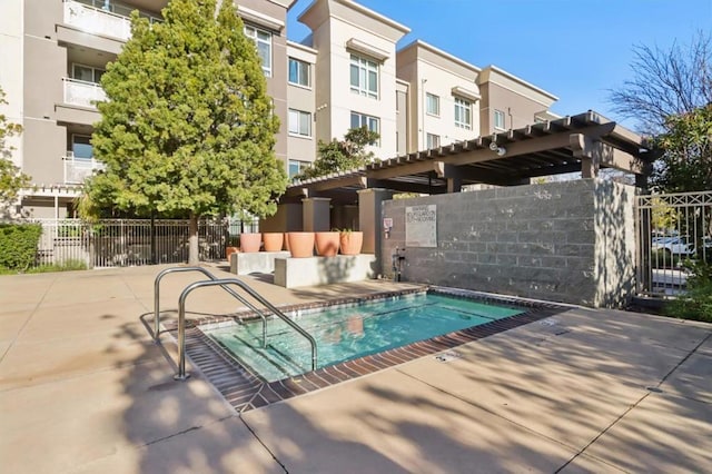 view of pool with a patio area