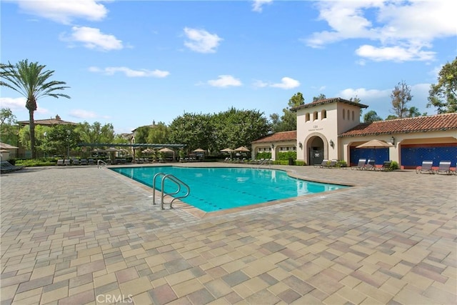 view of pool with a patio area