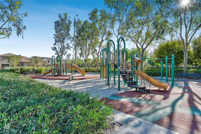 view of community jungle gym