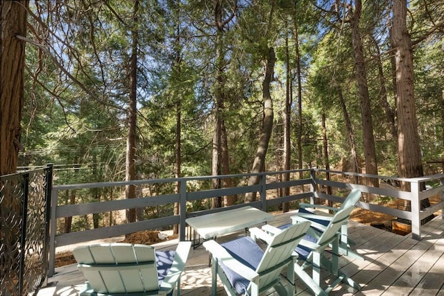 view of wooden terrace