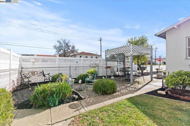 view of yard featuring a patio area