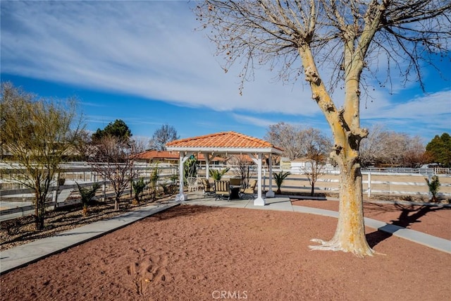 surrounding community with a gazebo