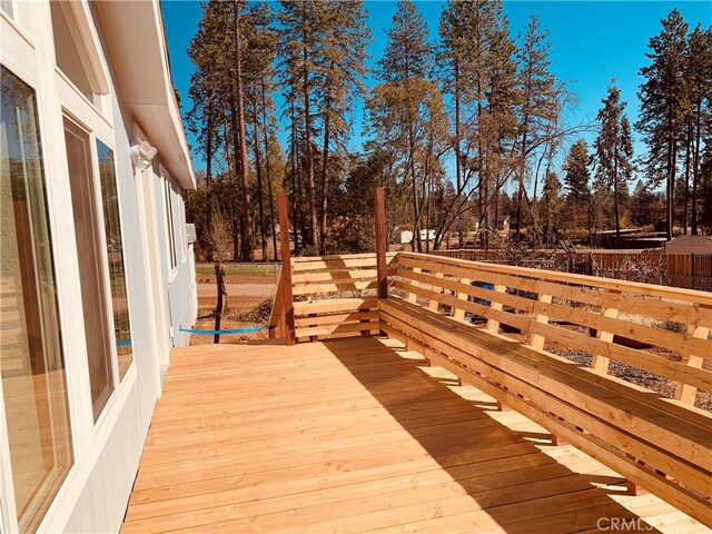 view of wooden terrace