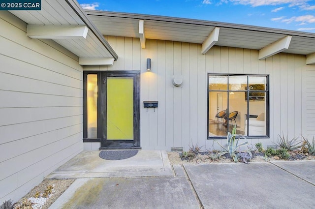 view of doorway to property