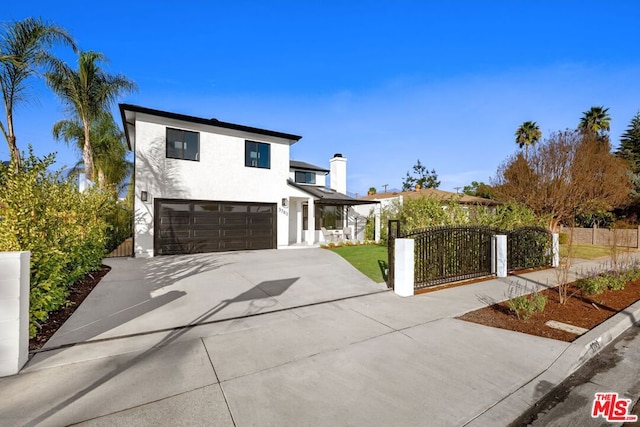 view of front of house featuring a garage