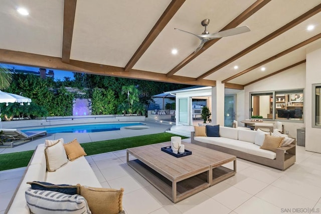 view of patio featuring outdoor lounge area