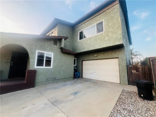 view of front of house featuring a garage