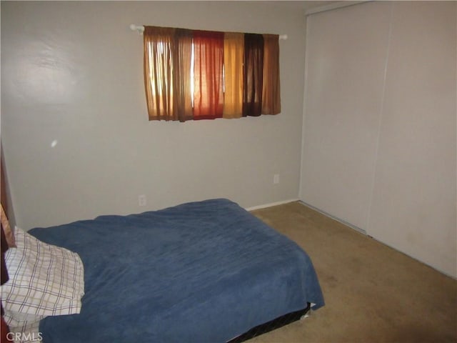 bedroom featuring carpet