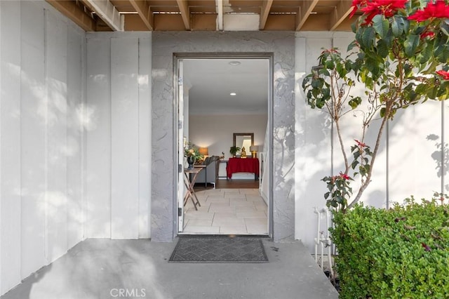 view of doorway to property