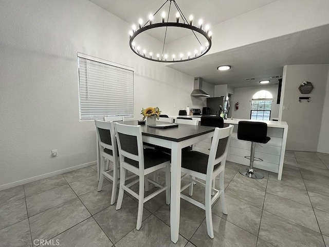 view of dining room