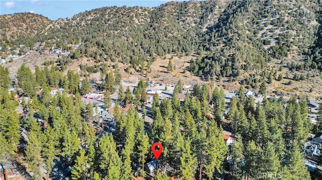 aerial view featuring a mountain view