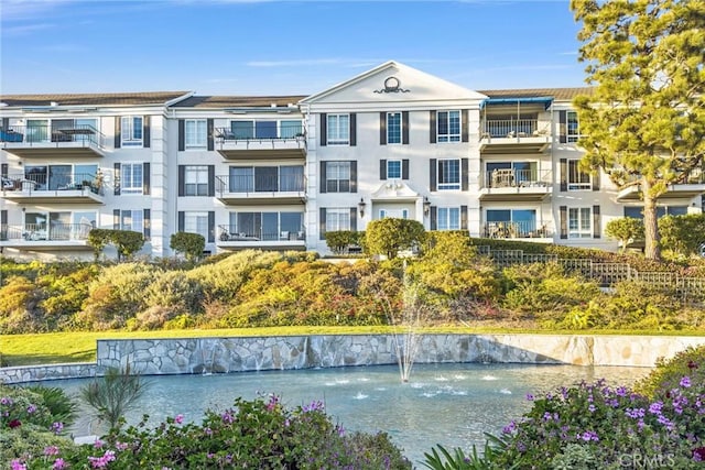 view of property featuring a water view