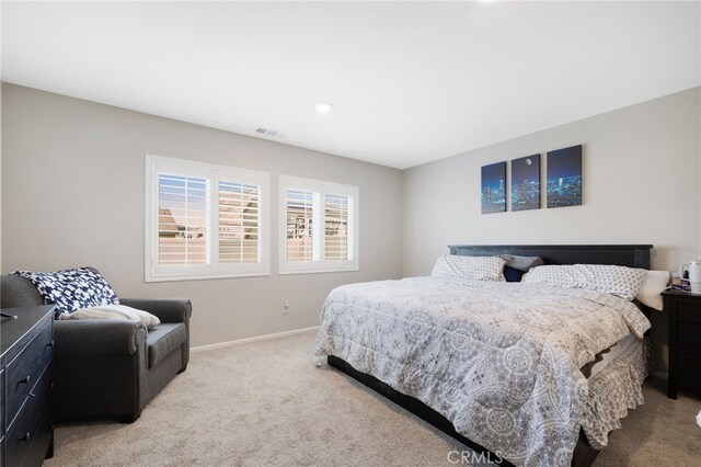 view of carpeted bedroom