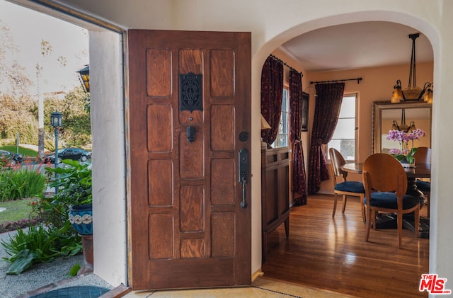 interior space featuring light hardwood / wood-style floors