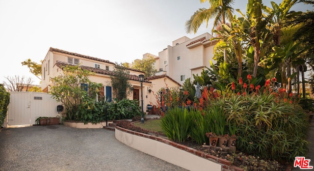 view of mediterranean / spanish house