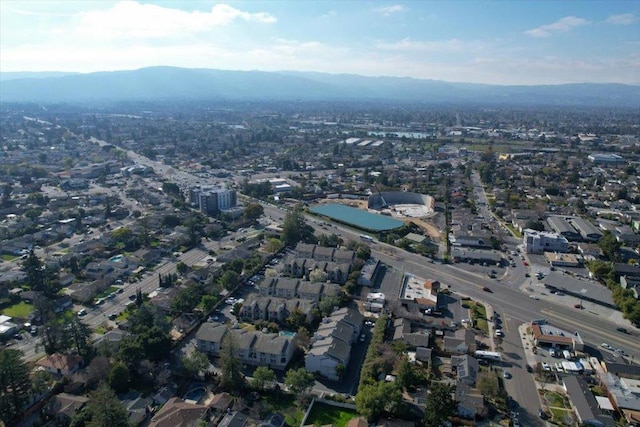 aerial view featuring a mountain view