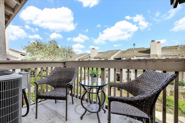 balcony with central AC