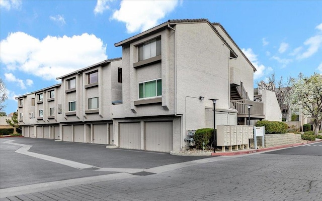 view of property with a garage