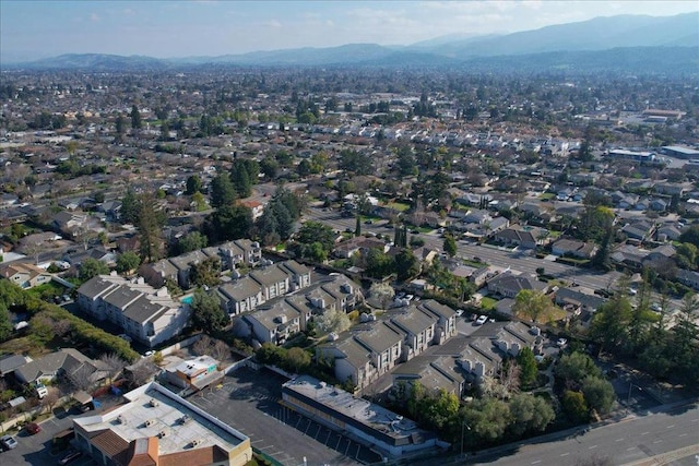 bird's eye view featuring a mountain view