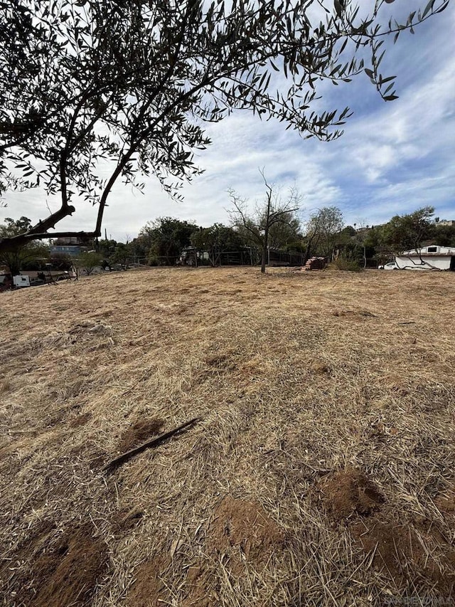 view of yard with a rural view