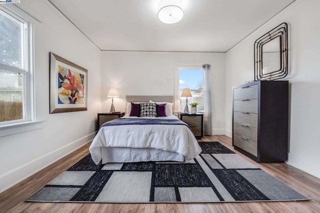 bedroom featuring wood-type flooring