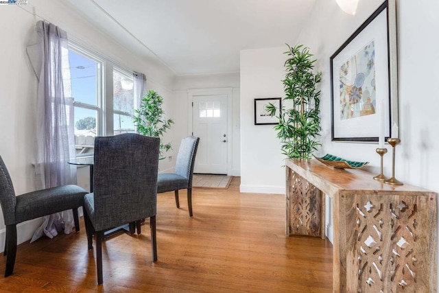 dining room featuring hardwood / wood-style flooring