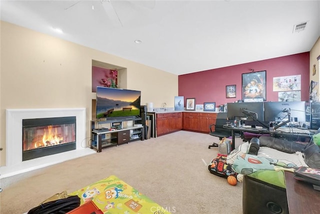 playroom featuring carpet floors