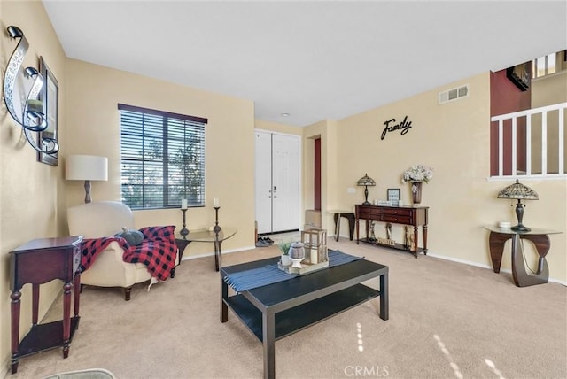 view of carpeted living room