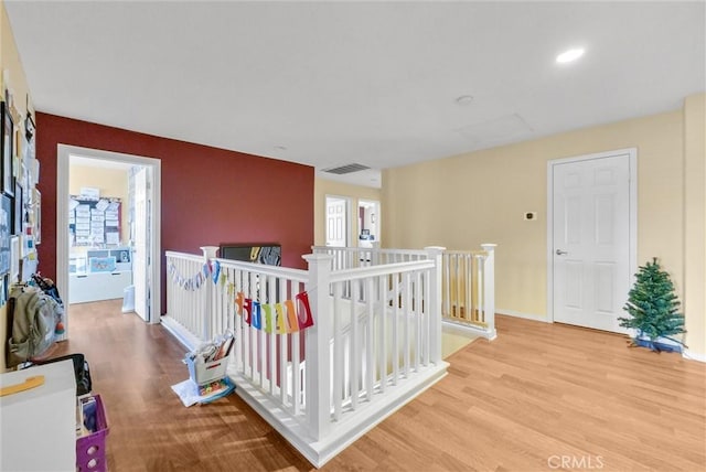 hall featuring hardwood / wood-style flooring