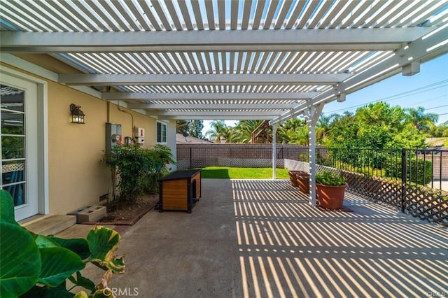 view of patio / terrace with a pergola