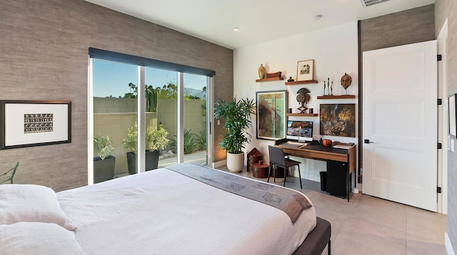 view of tiled bedroom