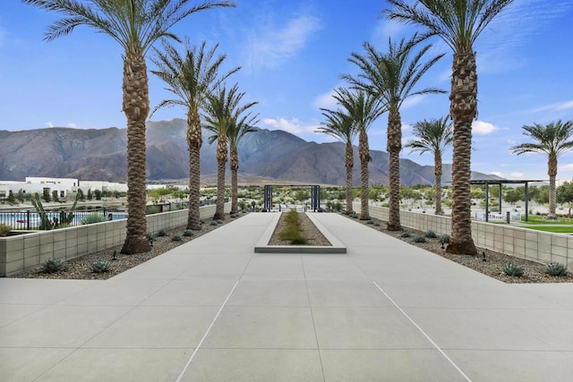 view of property's community with a mountain view