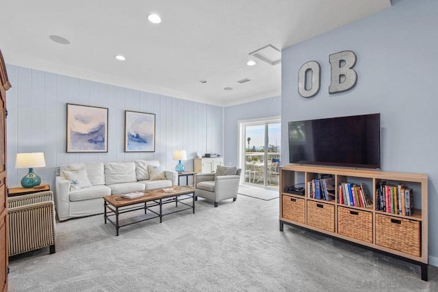 view of carpeted living room