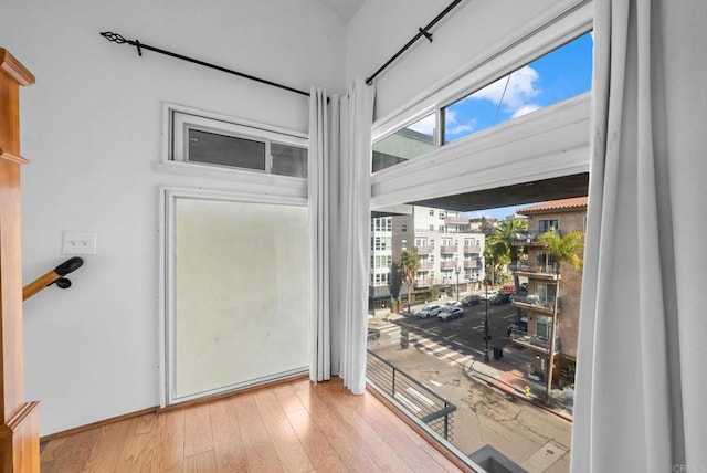 entryway featuring light hardwood / wood-style floors