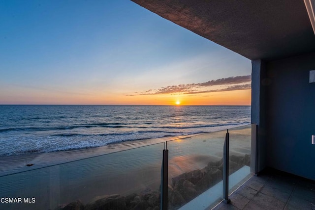 property view of water with a view of the beach