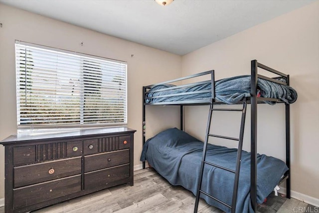 bedroom featuring light hardwood / wood-style flooring