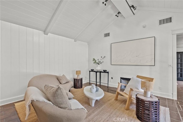 14115 Greenleaf St, Sherman Oaks, CA 91423 - living room with track lighting, wood finished floors, and baseboards