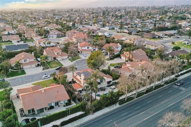 aerial view with a residential view