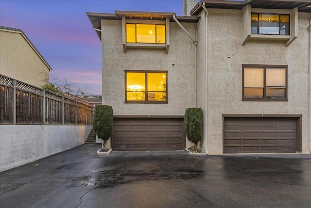 view of front of house featuring a garage