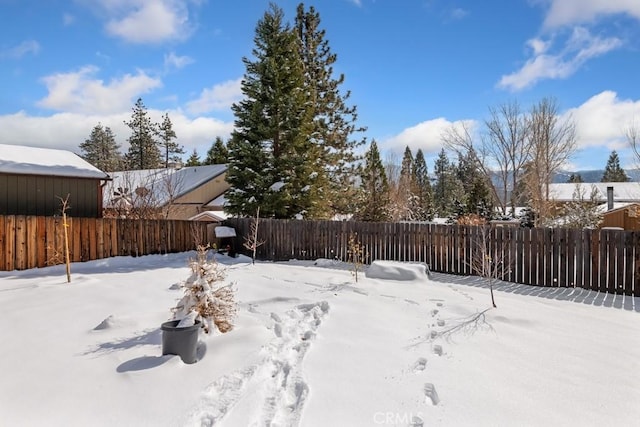 view of snowy yard