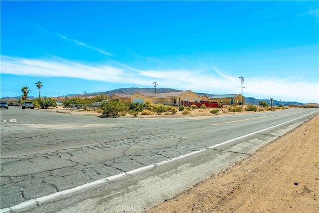 view of street featuring a mountain view