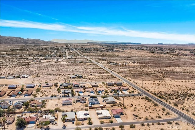 aerial view featuring a mountain view