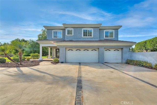 view of front property featuring a garage